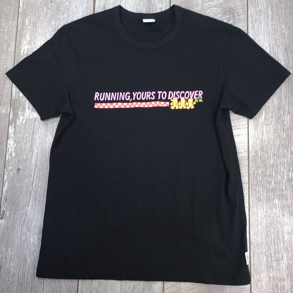Reigning Champ Mens Medium Black Essential Shirt Toronto Marathon Short Sleeve